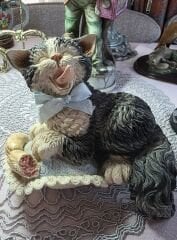 Porselen El boyama Kedi Biblo