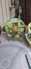 Kedi Motifli Sanatçı imzalı Duvar Tabakları