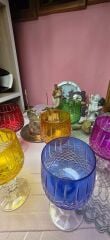 Cam Kristal Renklı Kadehler 14 cm