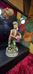 İtalyan El Yapımı Yaslı Adam Figürlü Biblo 25x15 boyut