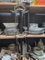 Pirinç ikili Duvara asılan  Tabak Kaide 52 cm boy 18 cm en