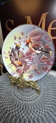 Rosenthal Porselen Kuş Cenneti Temalı Duvar Tabagı 21 Cm Çap