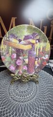 Coalport Porselen  Kuşlar Temalı Duvar Tabagı 22 Cm Çap