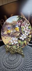 Wedgwood Porselen Baştankaralar Kuş Temalı Duvar Tabagı 22 Cm Çap
